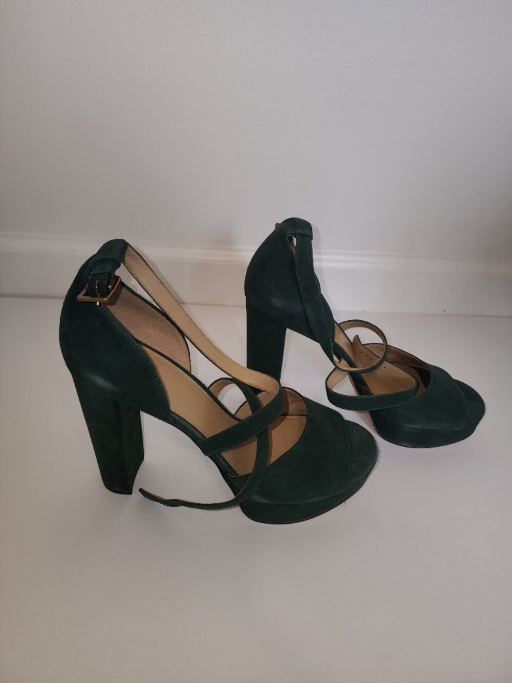 Michael Kors Marais Platform Sude Shoe, Green Size 9 - Picture 4 of 6